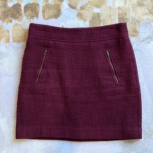 Ann Taylor LOFT, cotton tweed miniskirt size 00